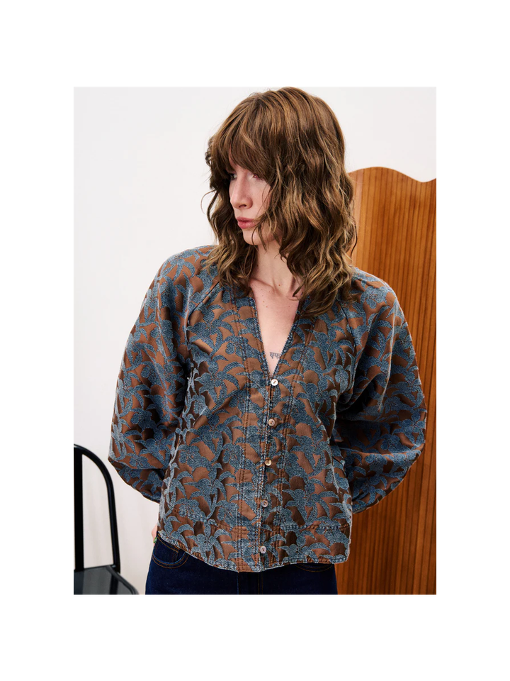 Bloes met bruine print Boldo FRNCH