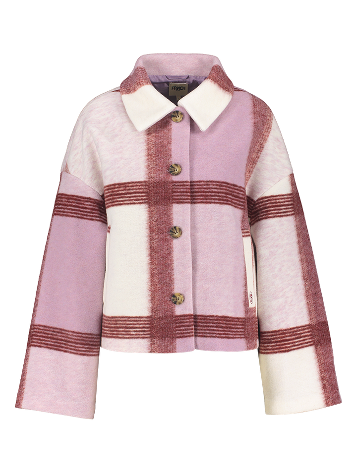 Lila geruite mantel Galea FRNCH 