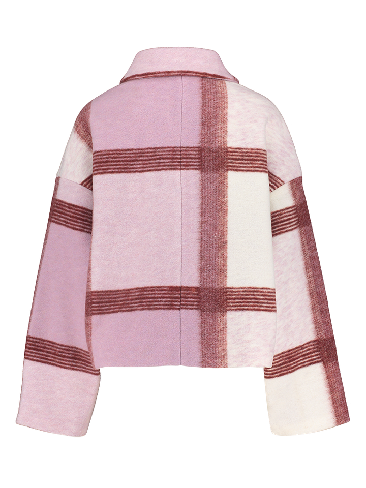 Lila geruite mantel Galea FRNCH 