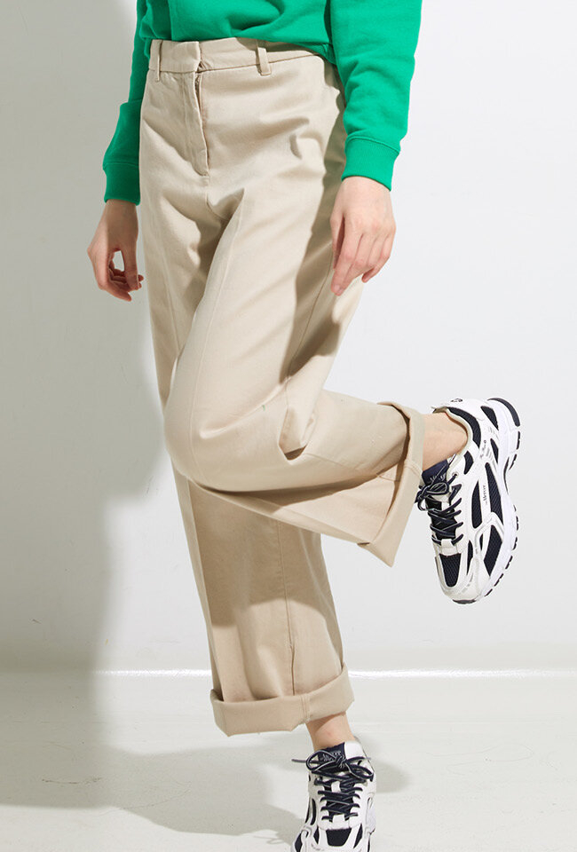 Beige geklede broek Selected 