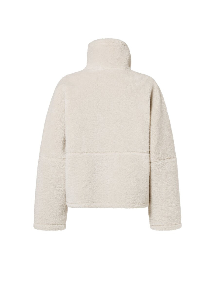 Beige teddy jas met knopen Shaye Beaumont