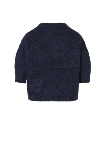 Blauwe pull met ronde hals en driekwart mouwen Pennelope Beaumont 