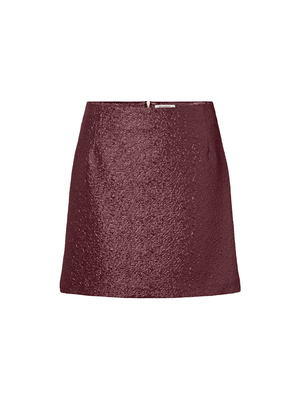 Bordeaux rok met reliëf Aline Beaumont
