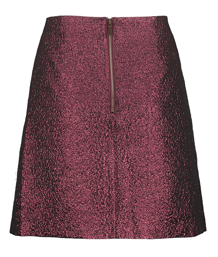 Bordeaux rok met reliëf Aline Beaumont