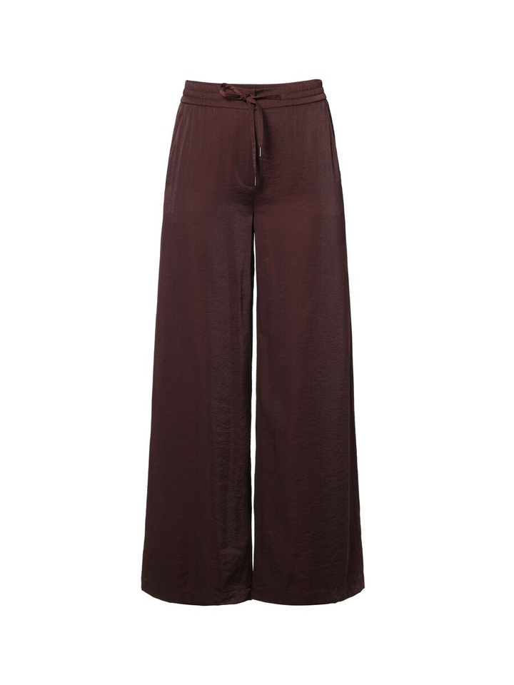 Bordeuaux losvallende glanzende broek Deezy Beaumont