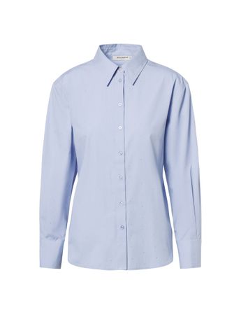 Blauwe blouse met strass en lint in de taille Leyla Beaumont 
