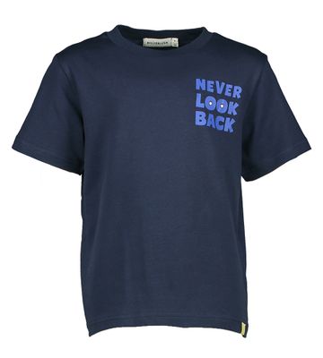 Donkerblauwe t-shirt never look back Billieblush