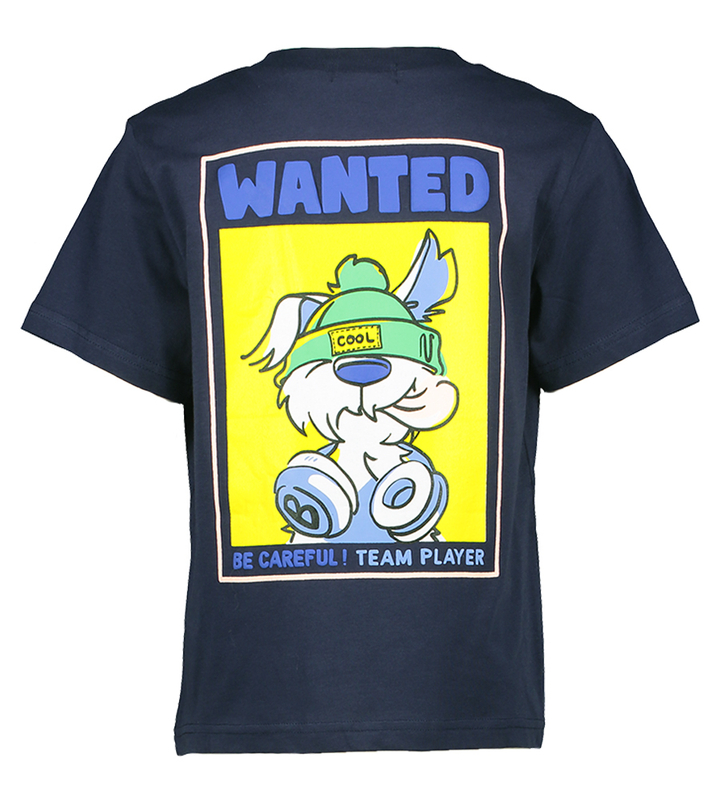 Donkerblauwe t-shirt never look back Billieblush 