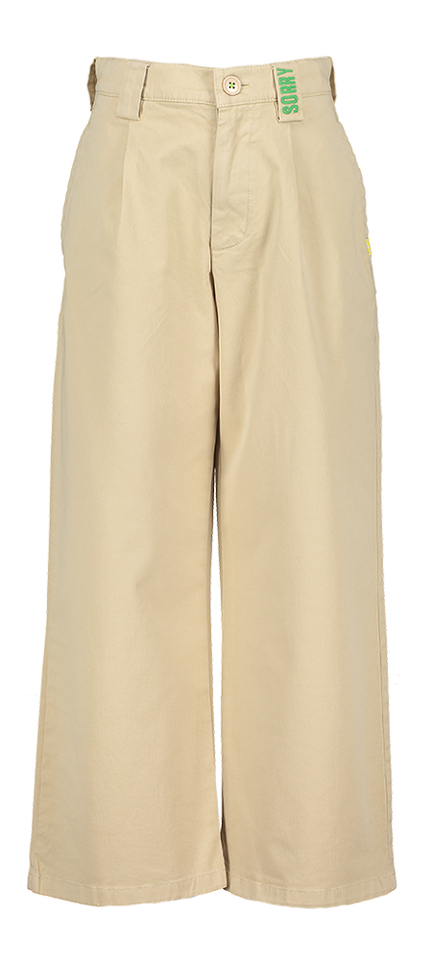 Beige lange broek met details aan de taille Billieblush 