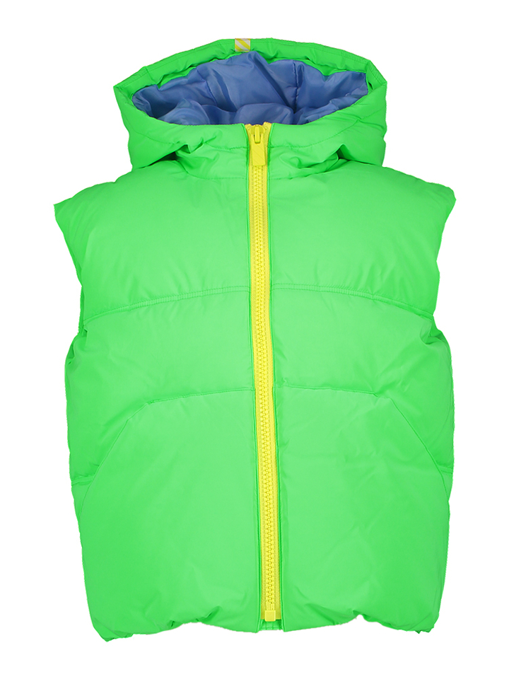 Fluogroene padded bodywarmer met kap Billieblush 