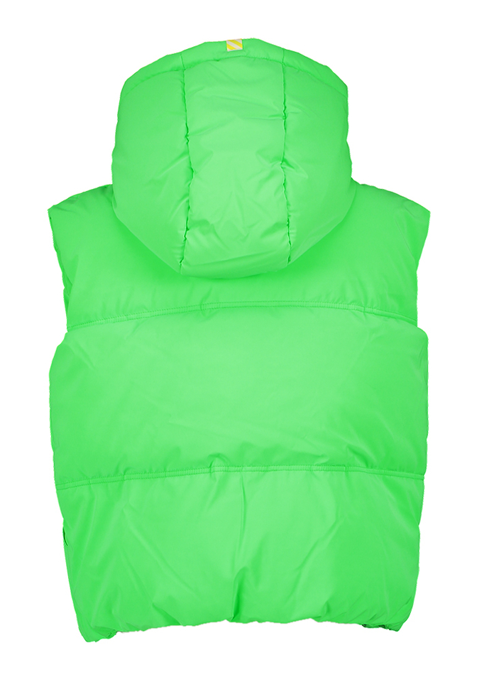 Fluogroene padded bodywarmer met kap Billieblush 