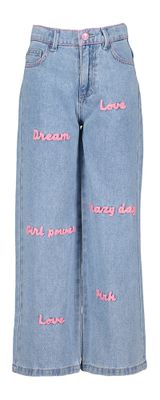 Blauwe jeans met roze details Billieblush