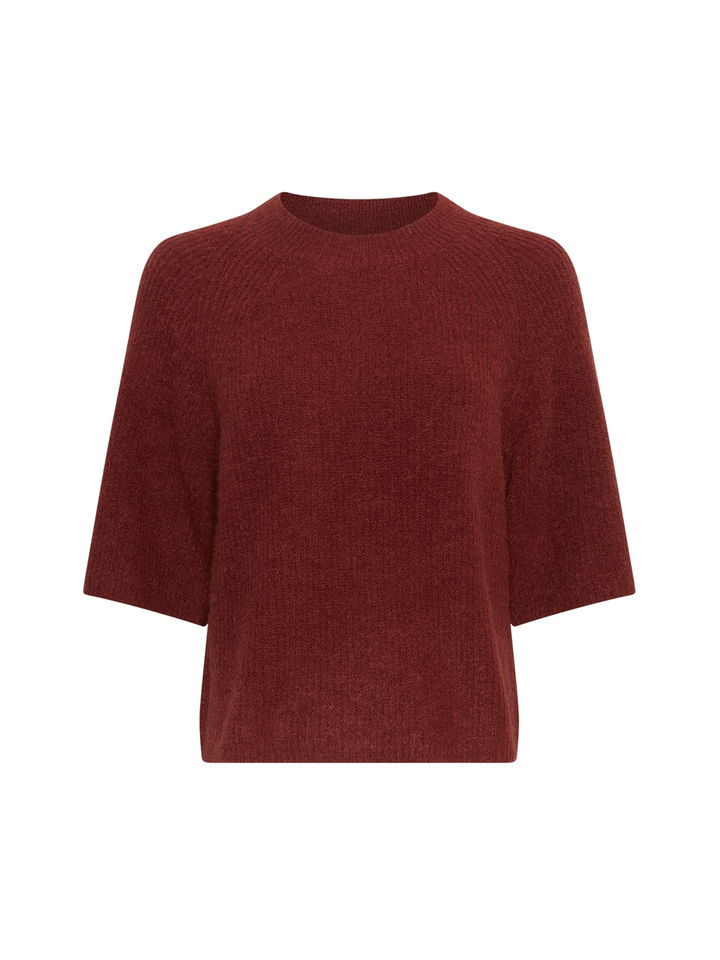 Bordeaux gebreide turi met korte mouwen Milania MSCH Copenhagen
