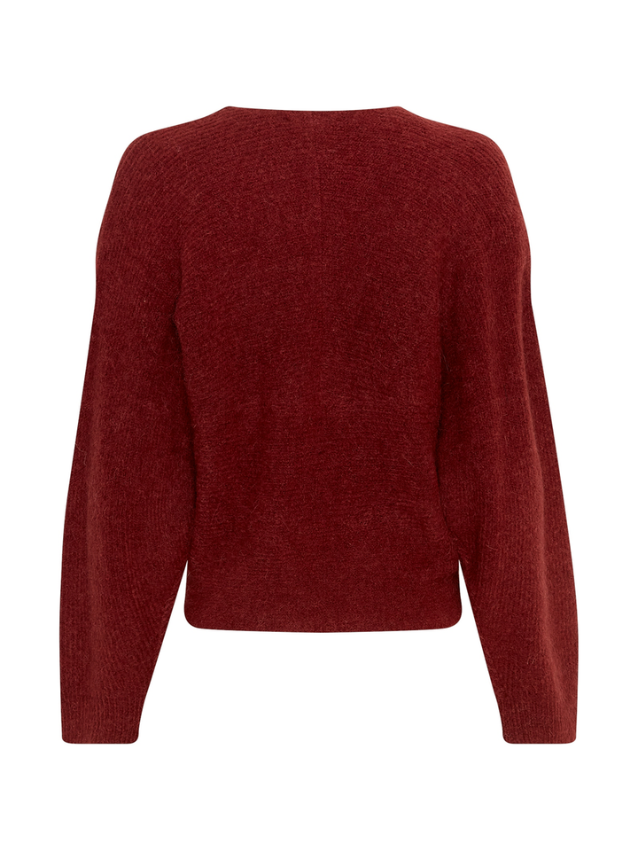 Bordeaux pull met v-hals MSCH Copenhagen