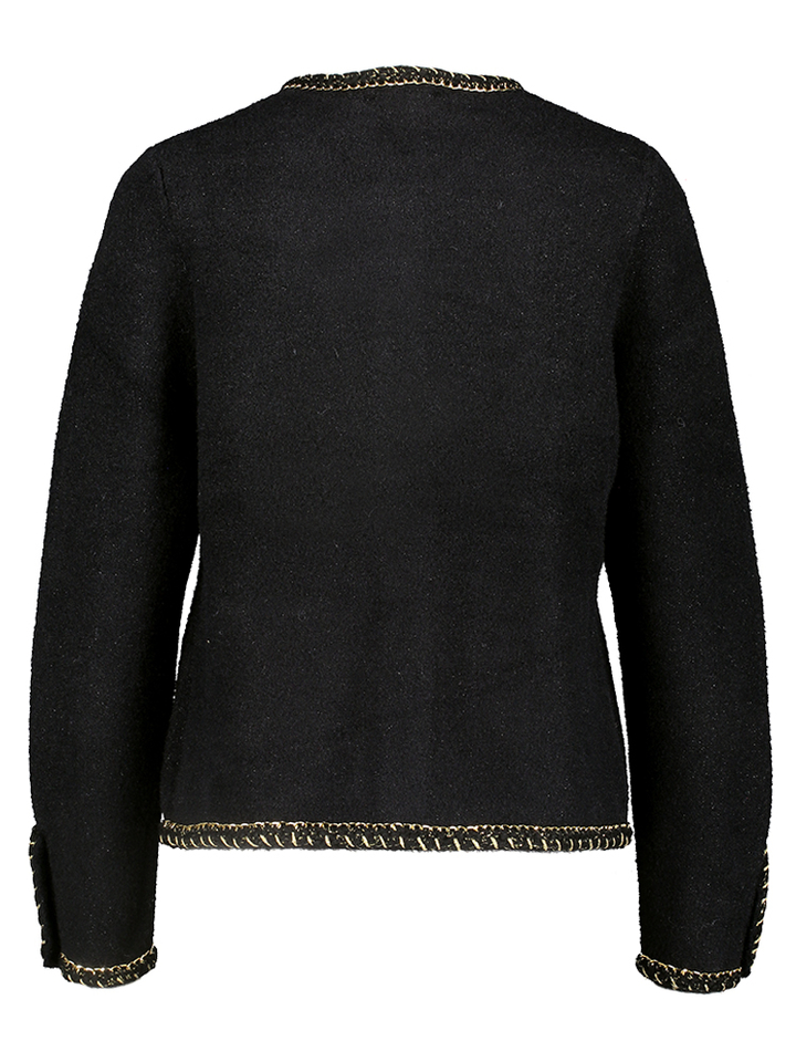 Zwarte cardigan met gouden details Leo&Ugo 