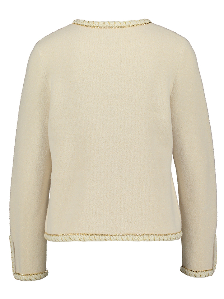 Beige gilet met gouden details Leo & Ugo