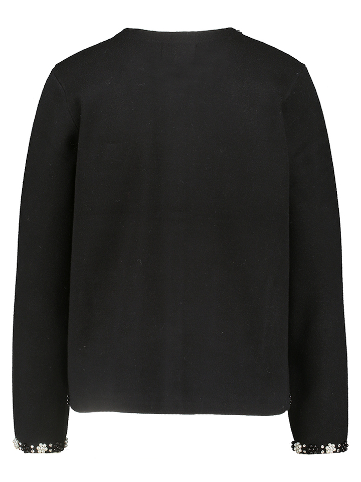 Zwart gilet met sierlijke details Aw Leo & Ugo