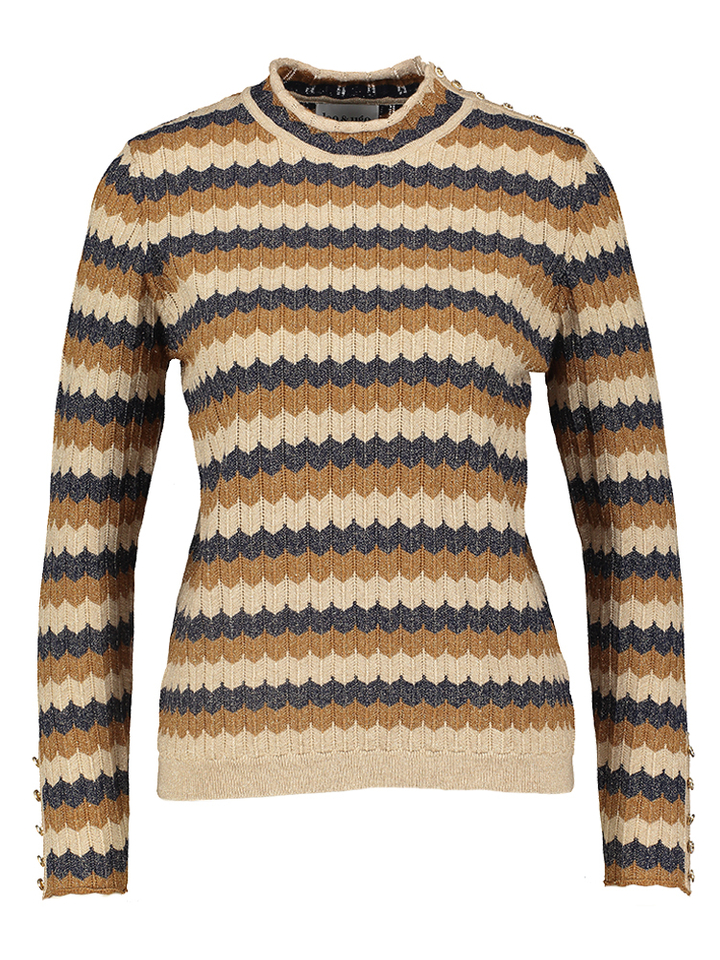 Navy trui met glitters en details Leo&Ugo