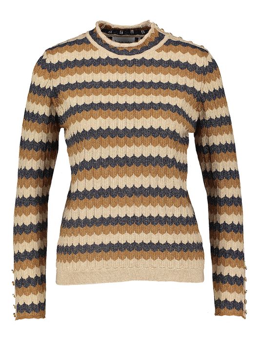 Navy trui met glitters en details Leo&Ugo