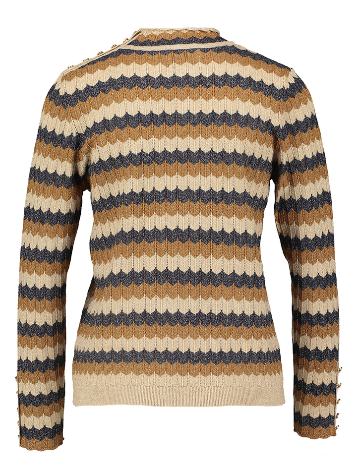 Navy trui met glitters en details Leo&Ugo