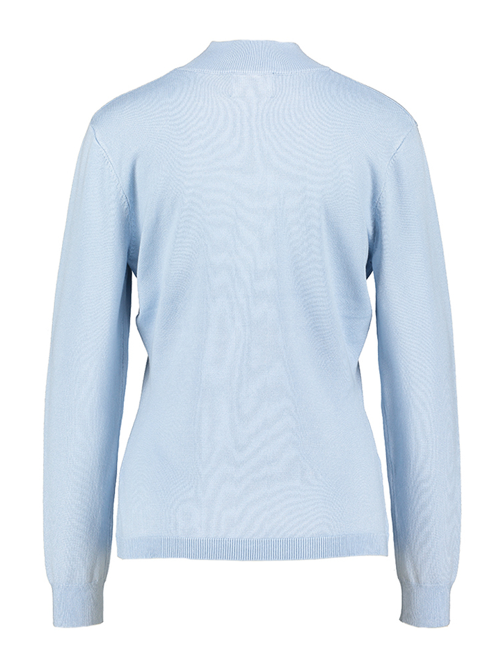 Lichtblauwe pull met bloemendetail Leo & Ugo