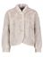 Beige fluffy jas met sierlijke knoopsluiting Leo & Ugo