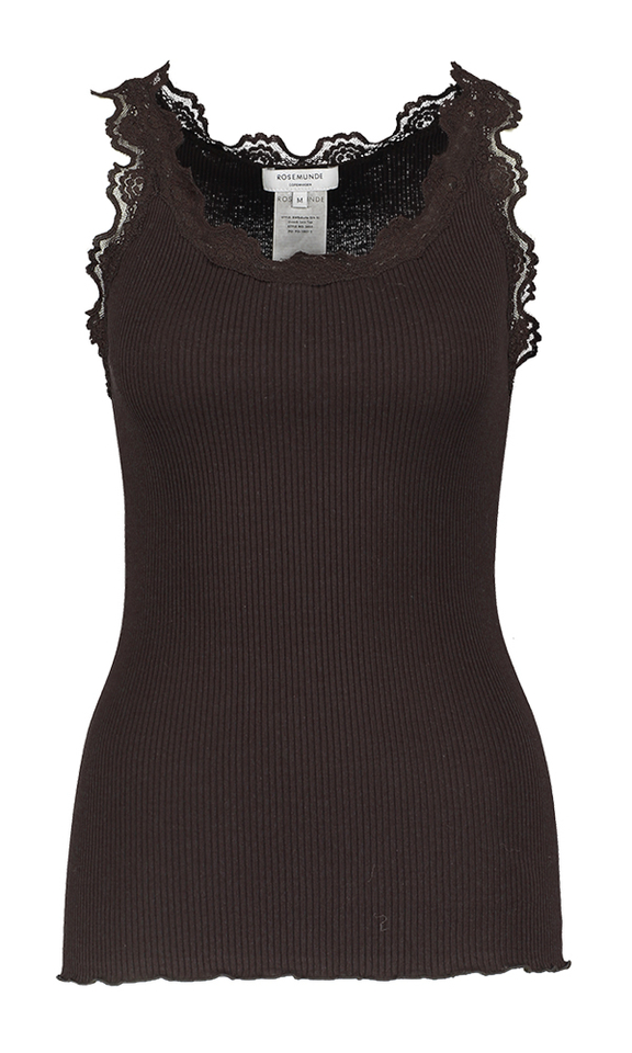 Zwarte zijde top Rosemunde