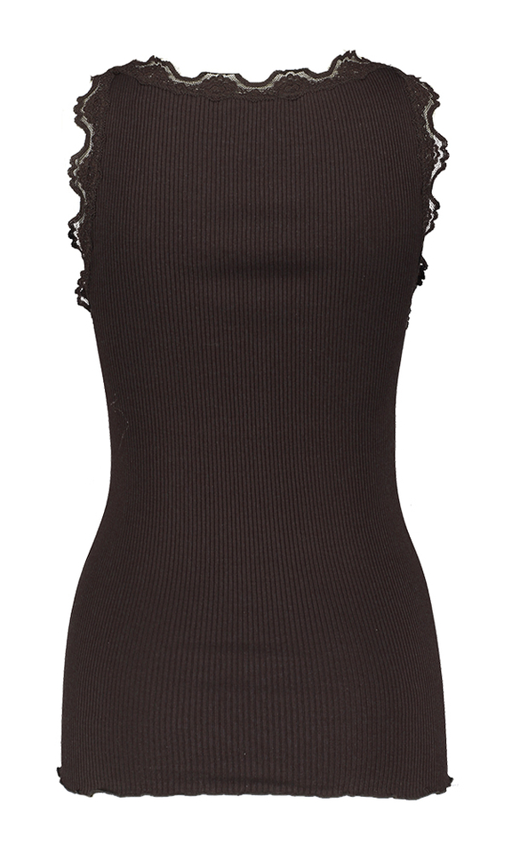 Zwarte zijde top Rosemunde