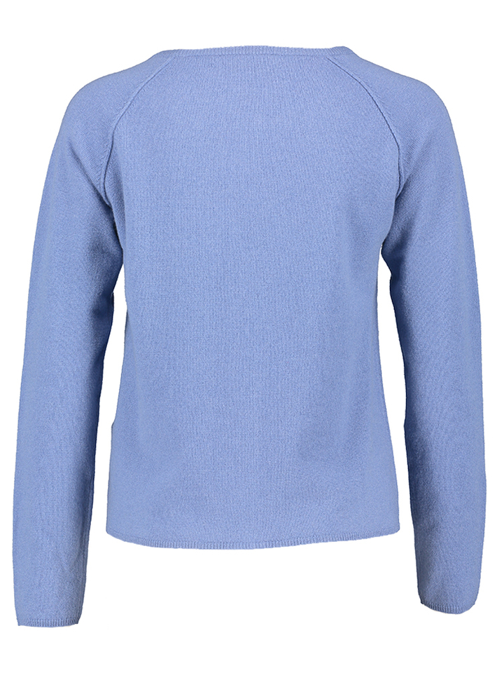 Blauwe cardigan met wol Rosemunde