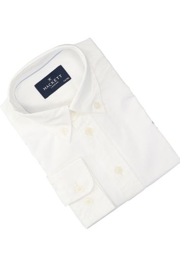 Wit katoenen hemd (regular fit) met lange mouwen Hackett