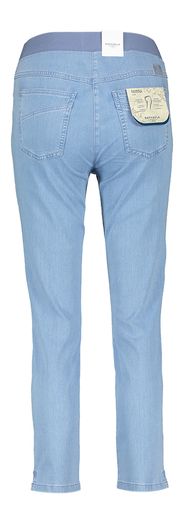Blauwe slim fit broek met elastiek Pamina Raphaela
