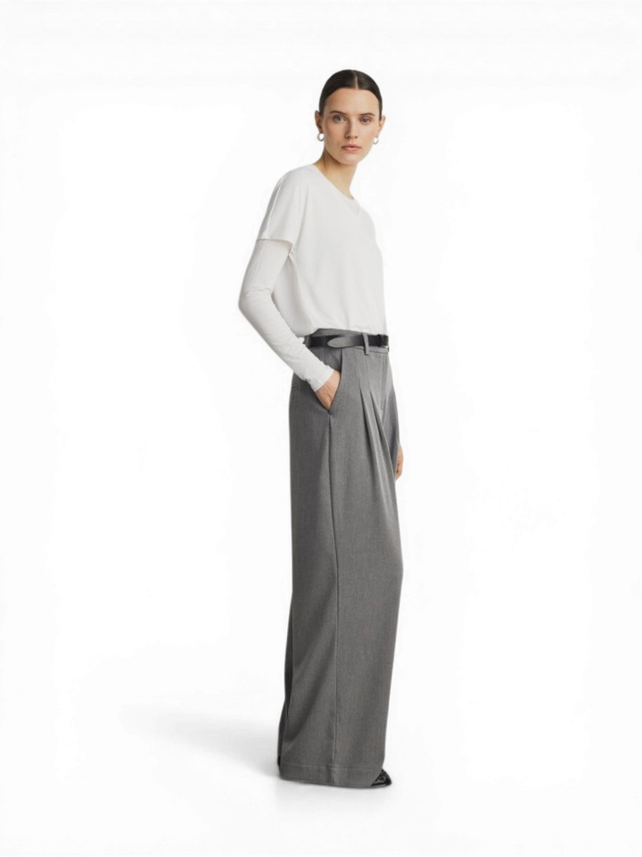 Grijze geklede broek Henrika MSCH