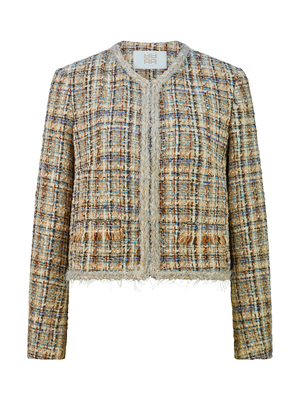 Multicolor geklede vest in bouclé Riani