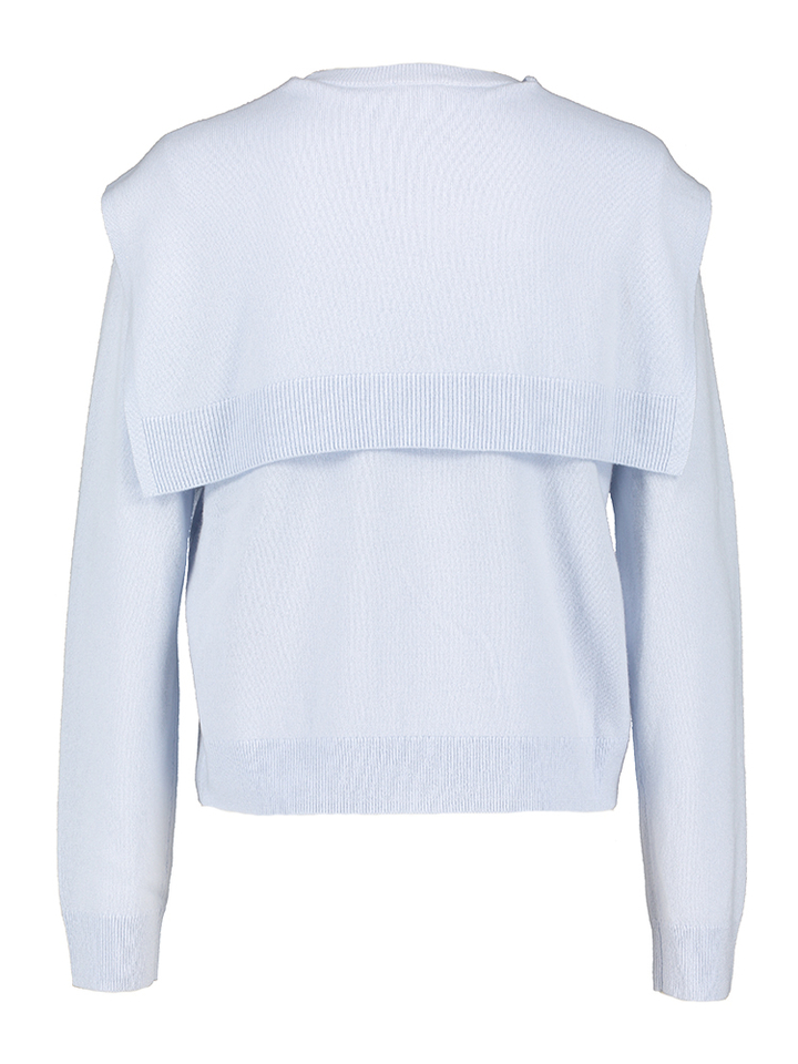 Lichtblauwe wollen pull met ronde hals Riani