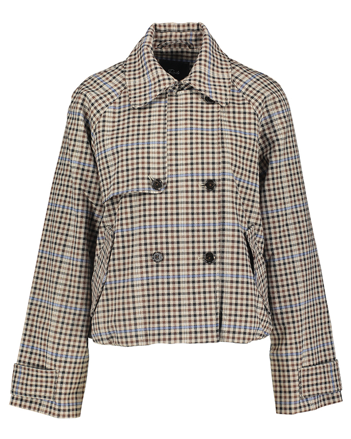 Mocha geruite korte blazer Jett Rails 