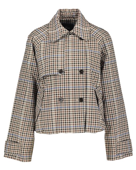 Mocha geruite korte blazer Jett Rails