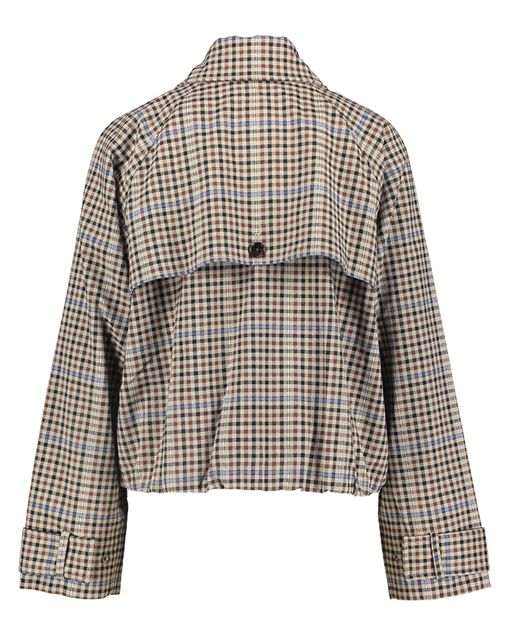 Mocha geruite korte blazer Jett Rails 