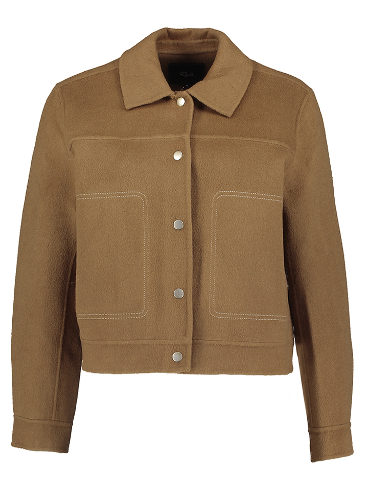 Camelkleurige korte jas met drukknopen Mountain Rails