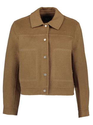 Rails Camelkleurige korte jas met drukknopen Mountain