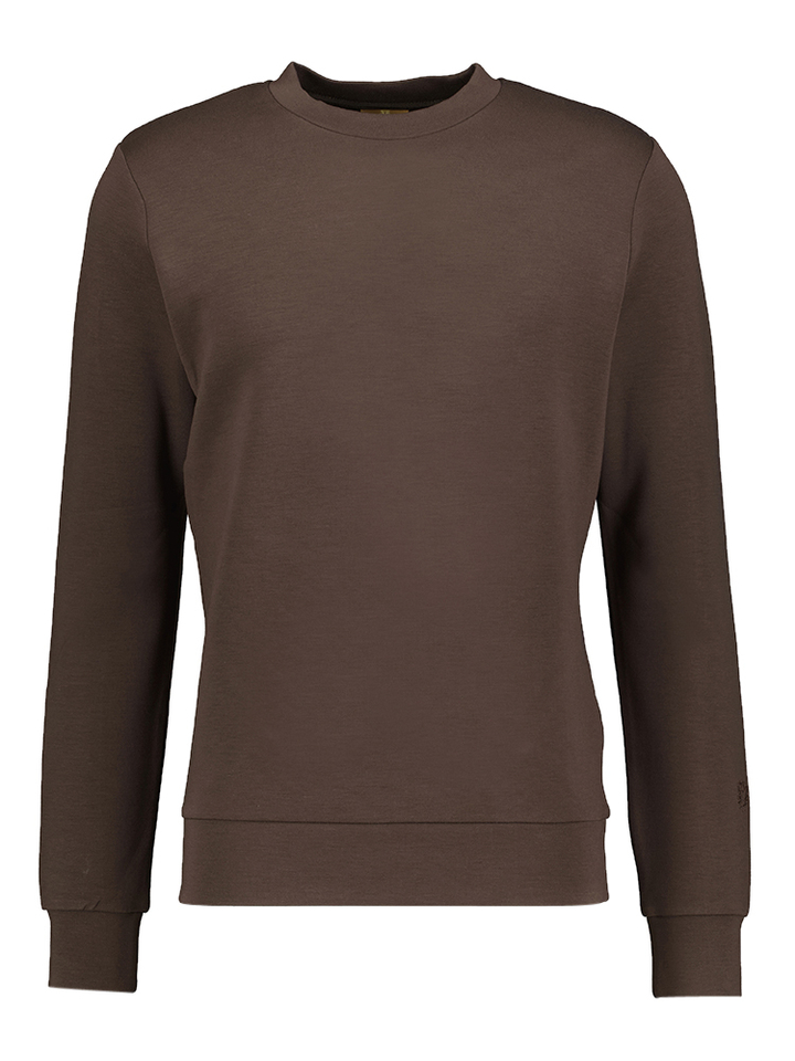 Bruine sweater Abel Crew Mos Mosh