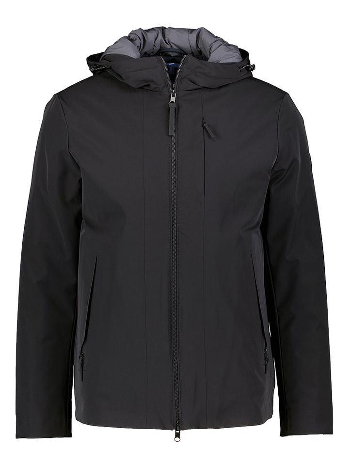 Zwarte jas met kap Shikoku People