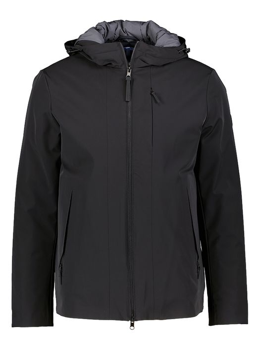 Zwarte jas met kap Shikoku People