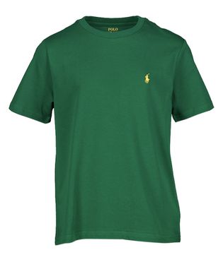 Ralph Lauren Smaragdgroene katoenen t-shirt met ronde hals en korte mouwen