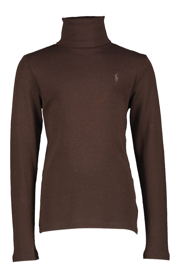 Bruine t-shirt met rolkraag Ralph Lauren 