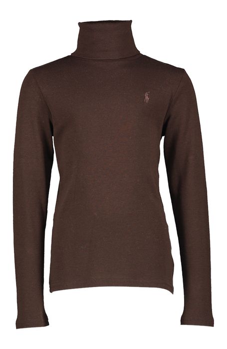 Bruine t-shirt met rolkraag Ralph Lauren