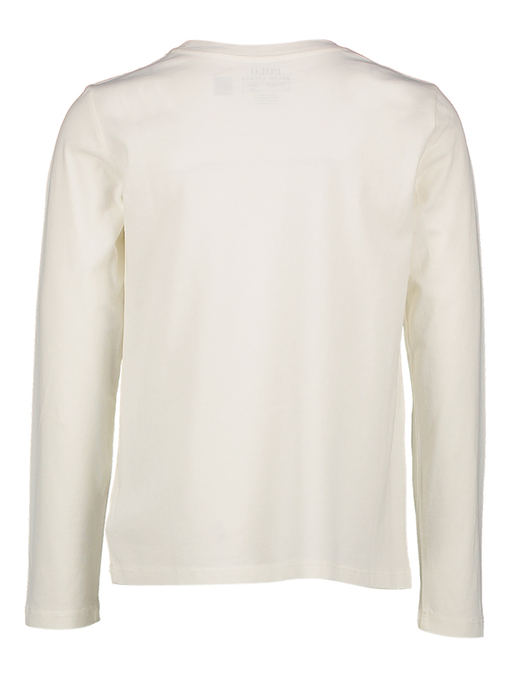 Witte t-shirt met lange mouwen en opdruk Ralph Lauren