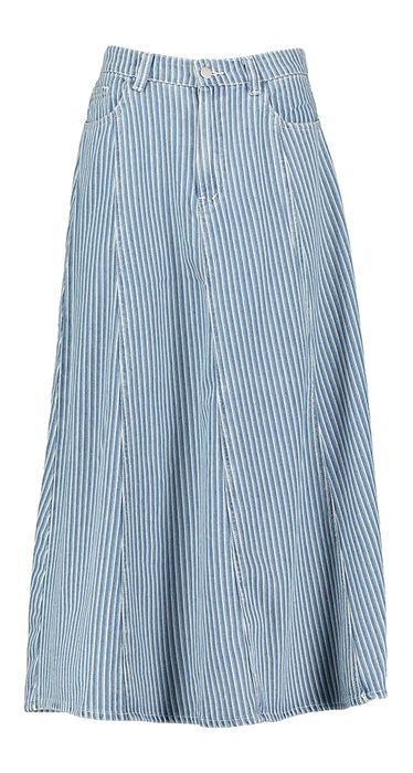 Blauwe jeansrok met witte strepen Vikomma Vila
