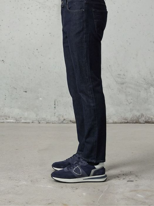 Donkerblauwe lage sneakers Philippe Model