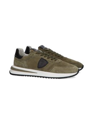 Daim militaire noir lage sneakers Philippe Model