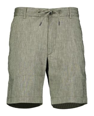 Hugo Boss Donkergroene linnen short Kane Boss
